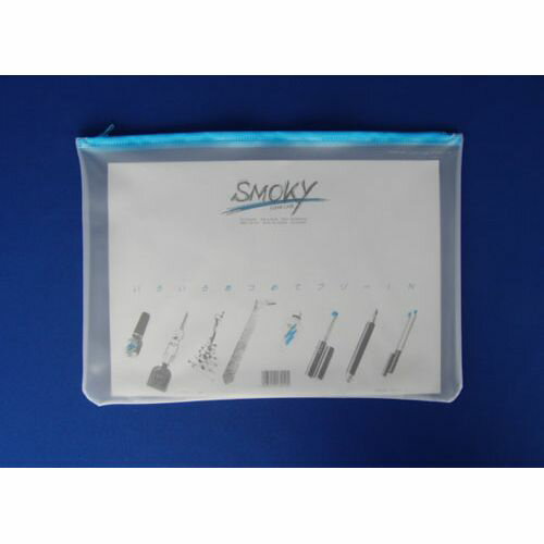 LIHIT LAB クリヤーケース・スモーキィ A4S 水 1 枚 F-267 ミズ 文房具 オフィス 用品