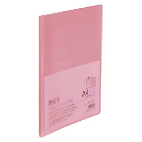 たんぽぽ クリアーファイル A4 10P ピンク 1 冊 109991020 文房具 オフィス 用品