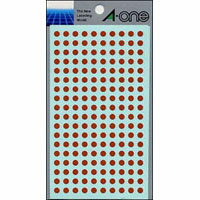 エーワン カラーラベル 5mm丸 茶 1 冊 07067 文房具 オフィス 用品