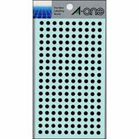 エーワン カラーラベル 5mm丸 黒 1