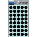 エーワン カラーラベル 15mm丸 黒 1 冊 07029 文房具 オフィス 用品