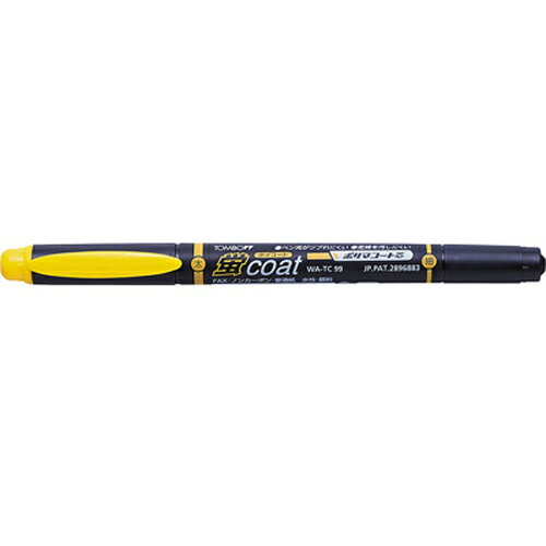 トンボ鉛筆 蛍光マーカー 蛍コート やまぶきいろ 1 本 WA-TC99 文房具 オフィス 用品