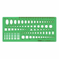 クラウン テンプレート 多形定規 1 枚 CR-TN532 文房具 オフィス 用品