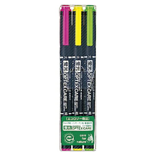 Rakuten - ゼブラ 蛍光オプテックス・ケア 3色セット 1 セット WKCR1-3C 文房具 オフィス 用品