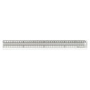 共栄プラスチック グランデ方眼みぞ付カッテイング直線定規 40cm 1 本 GCT-40 文房具 オフィス 用品