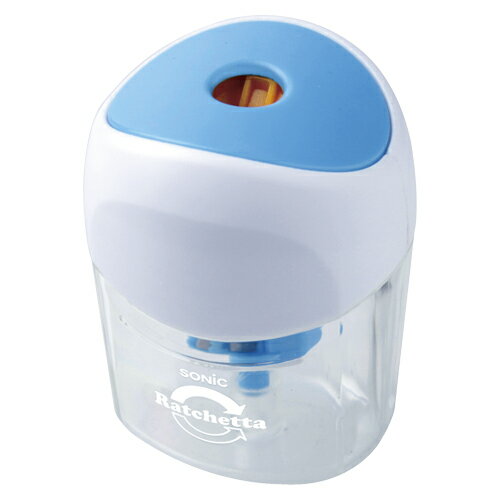 ソニック ラチェッタ ワン ハンディ鉛筆削り ブルー 1個