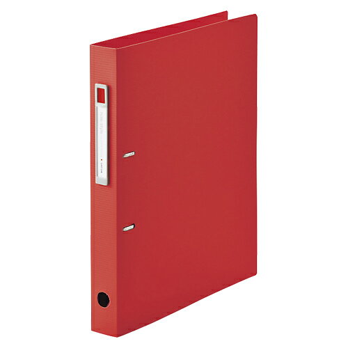 LIHIT LAB noie-style D型リングファイルA4 レッド 1冊