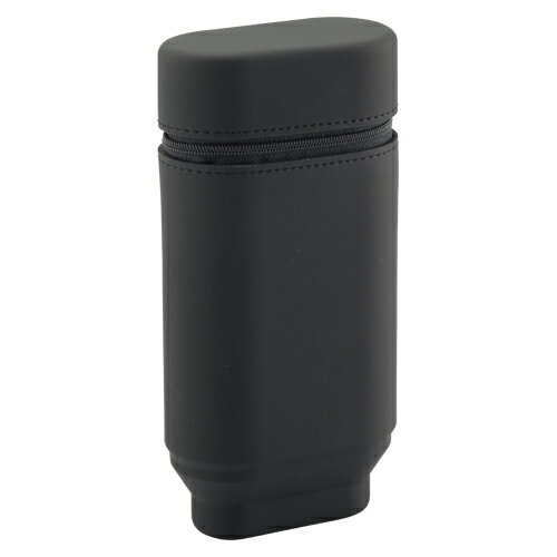 LIHIT LAB スタンドペンケース オーバルタイプ L ブラック 1個