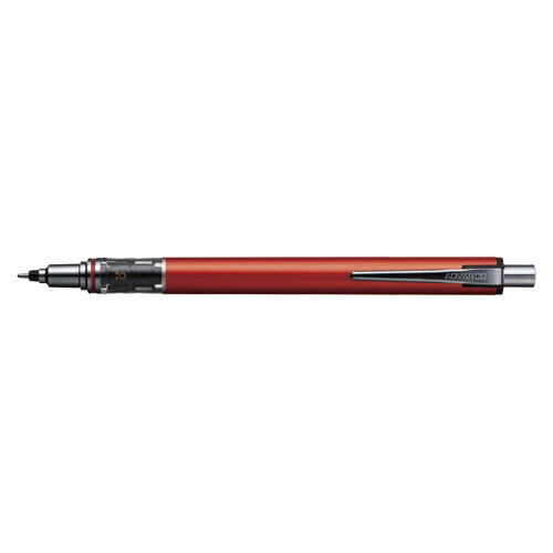 三菱鉛筆シャープペンクルトガアドバンス0.5mmレッドM55591P.15JANコード：4902778220917【クルトガアドバンス】文字の濃さも、太さも、ずっと同じ。キレイな文字が書ける。【Wスピードエンジン搭載】40画で1回転する従来のクルトガに比べ、アドバンスは20画で1回転!【芯折れ防止機構】芯折れを防ぐために、芯を先端から出さなくても筆記可能なスライドパイプを搭載【芯折れ防止機構注意事項】「芯折れ防止」は芯が先端から出ていない状態に限り、効果を発揮します【本体サイズ】14.6×10.7×143mm/重量12g文字の濃さも太さもずっと同じで、キレイな文字が書けるシャープペンシル「ADVANCE/アドバンス」。芯が回ってトガり続けることで、文字が太らない「クルトガ」の進化系です。2倍速のクルトガエンジンと金属パーツにより芯も2倍速でトガり続け、より早く更に細く一定の線幅が続き、細かい文字もつぶれず、ハッキリと書き続けられます。芯折れ防止機構も搭載、芯折れを防ぎ、筆圧を気にせず快適に筆記可能です。※詳細画像に一部別カラーの商品を使用しています。サイズ：縦=10mm横=145mm厚さ=15mm。【送料について】北海道、沖縄、離島は送料を頂きます。