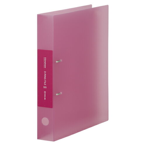 キングジム シンプリーズ Dリングファイル 透明 ピンク 1冊