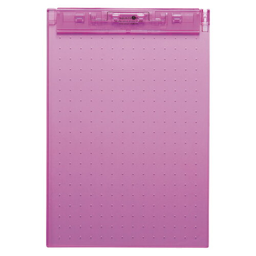 リヒト クリップボードAQUADROPS RD A-5067-3JANコード4903419816681持ち運びが便利な、かさばらない超薄型のクリップボードです。キラキラ光る水玉をイメージしたAQUA　DROPsシリーズ。本体：ABS樹脂、バネ：ステンレス最大収容枚数：20枚横218×縦319×厚さ9mm◆短辺側とじ具タイプ　◆ペンホルダー付【送料について】北海道、沖縄、離島は送料を頂きます。