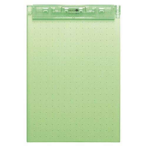 LIHIT LAB AQUA DROPs 超薄型クリップボード A4 黄緑 1枚