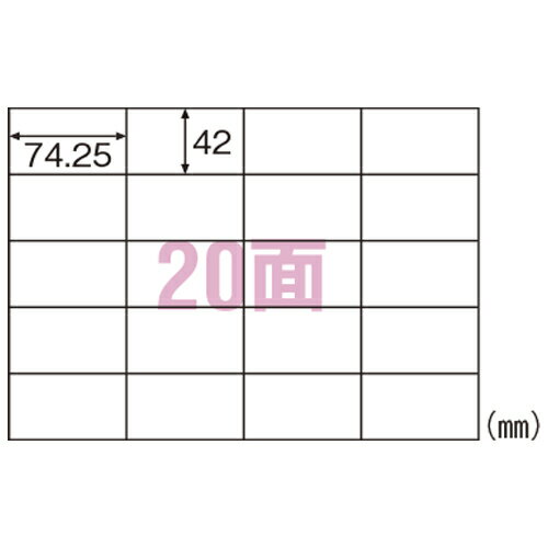 ヒサゴ エコノミーラベル　A4　20面　30シート入 ELM010S 1パック