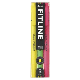 ぺんてる FITLINE　蛍光ペン　3色セット SLW11-3 1個