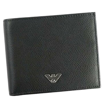 エンポリオ・アルマーニ EMPORIO ARMANI 二つ折り財布 小銭入 YEM122 WALLET BLACK BK