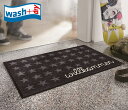 玄関マット wash+dry A029A Willkommen Sterne 50×75cm 柄物 おしゃれ 滑り止めラバーつき(代引不可)【送料無料】