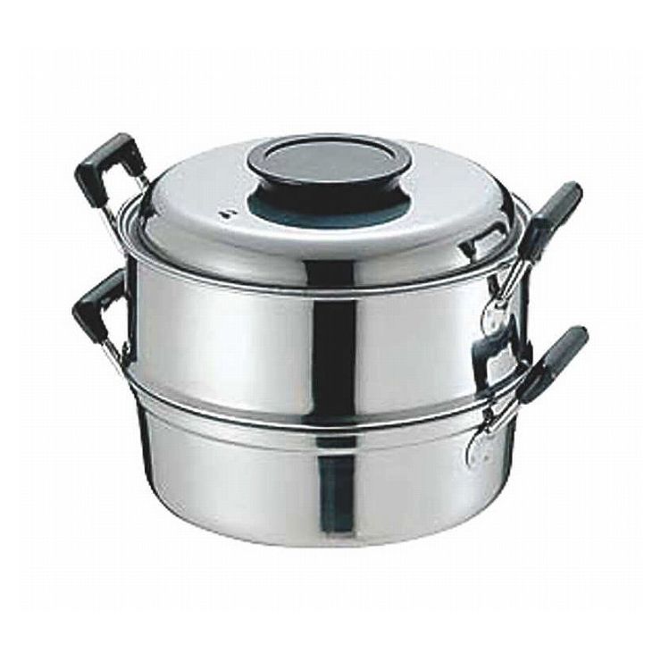 神子島製作所 PE 18-0丸蒸器 2段29cm 045046【送料無料】