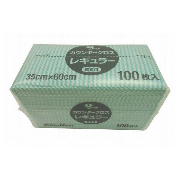 やなぎプロダクツ KT-024 カウンタークロス袋入 レギュラー グリーン 100枚入 427113【送料無料】