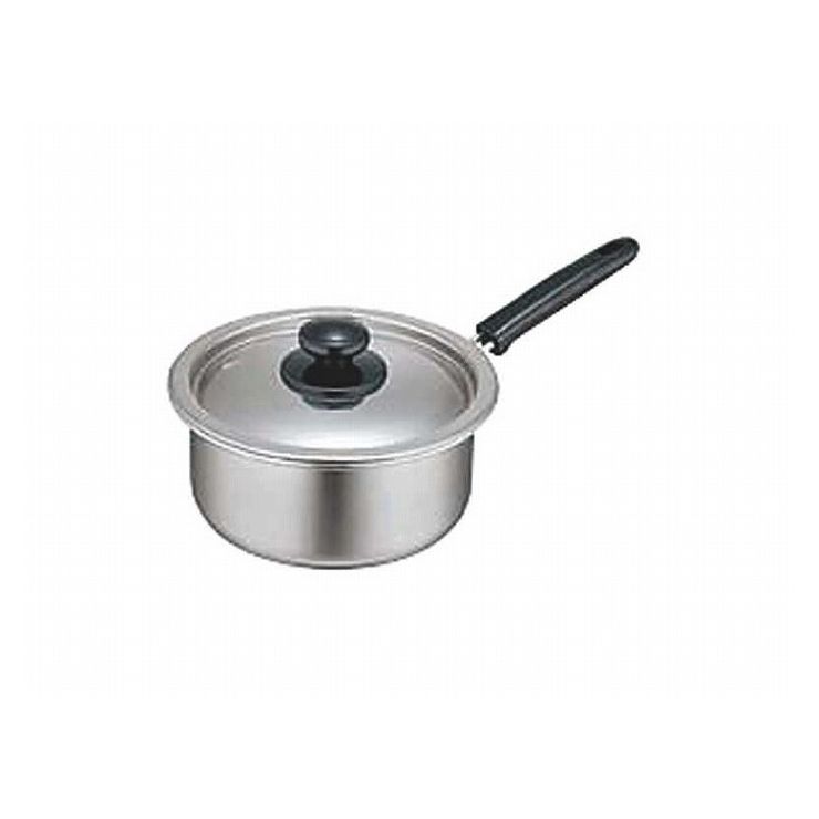 カンダ 18-0モリブデン実用鍋 片手 18cm(2.6L) 389006JANコード：4949362389063規格：規格/内径 （容量）18cm（2.6l）サイズ：深さ105mmサイズ容量1：105mm材質：18-0ステンレス鋼モリブデン入チタン添生産地：燕三条18-0ステンレス鋼モリブデン入り。チタン添板厚1.0mm熱源を選びません。 焦げ付きやすいというイメージもあるかもしれませんが適温で余熱しその後も蓄熱性を活かした中火以下で加熱すれば焦げ付きも抑えられます。 【送料について】北海道、沖縄、離島は送料を頂きます。