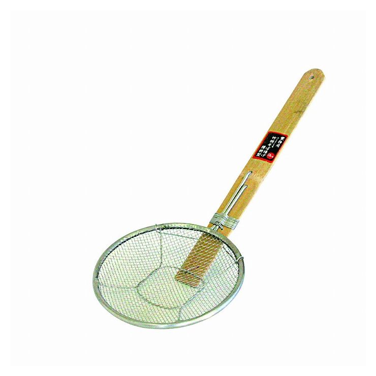 カンダ SD 18-8竹柄そば揚げ 横型 21cm 041068JANコード：4949362880065規格：規格横型 21cmサイズ：外径×柄長φ210×280mmサイズ容量1：φ210×280mm材質：網:18-8ステンレス　柄:竹生産地：中国 【送料について】北海道、沖縄、離島は送料を頂きます。