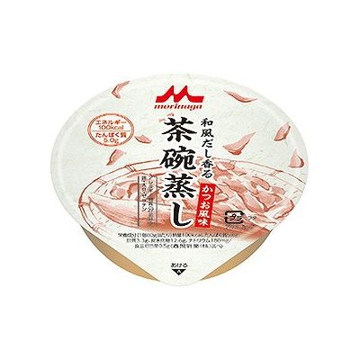 商品概要メーカー：クリニコ商品名：【軽】和風だし香る茶碗蒸しかつお風味（80g）区分：食品内容量：80g商品概要：和風だし香る、やさしい食感の高栄養茶碗蒸しJANコード：49836035商品コード：054104178商品の特徴甘いものが多い、高栄養食品が苦手な方に是非お試しいただきたい、和風だしが香る茶碗蒸しです。かむ力が落ちた方、食が細い方、食欲が無い方におすすめの、ツルンとした食感です。80gの食べきりサイズで、100kcal、たんぱく質は5g補給できます。原材料／成分／素材／材質デキストリン、鶏卵、コラーゲンペプチド、かつお節調味液、植物油、昆布エキス、ゲル化剤（増粘多糖類）、調味料（アミノ酸等）、香料、乳化剤、（原材料の一部に大豆、ゼラチンを含む）栄養成分【栄養成分】1個80g当たりエネルギー：100kcalたんぱく質：5．0g脂質：3．3g炭水化物：12．6gナトリウム：180mg食塩相当量：0．5gアレルギー表示卵・大豆・ゼラチン賞味期限／使用期限（製造から）15か月使用上の注意1．医師・栄養士等のご指導に従って使用してください。2．容器に漏れ・膨脹等がみられるもの及び容器の破損しているものは使用しないでください。3．開封時に内容物の色・臭い・味に異常があるものは使用しないでください。4．製品により、若干の離水や気泡及び周囲の一部に褐色化が認められる場合もありますが、品質には問題ありません。5．開封後に全量使用しない場合には、直ちに冷蔵庫に保管し、その日のうちに使用してください。6．室温で保存できますが、おいしさを保つために冷所での保管をおすすめします。7．直射日光があたる場所や、高温な場所、凍結するような場所で保管しますと、風味劣化等の性状変化が認められる場合があります。8．カップはアルミ製です。カップのまま電子レンジで加温しないでください。発売元／製造元／輸入元クリニコ※予告なくパッケージリニューアルをされる場合がございますがご了承ください。※パッケージ変更に伴うご返品はお受け致しかねます。※メーカーの都合により予告なくパッケージ、仕様等が変更となる場合がございます。※当店はJANコードにて管理を行っている為、それに伴う返品、交換等はお受けしておりませんので事前にご了承の上お買い求めください。【送料について】北海道、沖縄、離島は送料を頂きます。