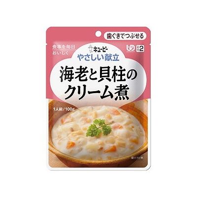 商品概要メーカー：キユーピー商品名：【軽】やさしい献立海老と貝柱のクリーム煮100g区分：食品内容量：100g1個商品概要：●かたいものや大きいものはやや食べづらい方●ものによっては飲み込みづらいことがある方JANコード：4901577041181商品コード：070922705商品の説明●やわらかく仕立てたえびと貝柱を、じっくり炒めた玉ねぎ、じゃがいも、にんじんと一緒にクリーム感たっぷりのソースで煮込みました。たんぱく質3.8gカルシウム124mg食塩相当量0.7gサイズ/カラー0使用上の注意！ご注意ヤケド注意マークヤケド注意切りくち注意マーク切りくち注意▲温めた後に、中身がはねてヤケドをする恐れがありますのでご注意ください。▲食事介助が必要な方にご利用の際は、飲み込むまで様子を見守ってください。また、具材が大きい場合はスプーン等でつぶしてください。保存方法直射日光を避け、常温で保存してください。使用方法そのまま食べる温めるとより一層おいしく召し上がりいただけます。成分野菜（たまねぎ、じゃがいも、にんじん）、魚肉（えび、いたやがい）、クリーム加工品（植物油脂、クリーム、脱脂粉乳）、マッシュルーム、乳たん白加工品、小麦粉、ぶどう発酵調味料、バター、砂糖、食塩、酵母エキスパウダー、ほたてエキスパウダー、卵黄油、香辛料、増粘剤（加工でん粉、キサンタンガム）、卵殻カルシウム、pH調整剤、調味料（アミノ酸等）、（原材料の一部に大豆を含む）賞味期限／使用期限（製造から）1年7か月メーカー名キユーピー内容量100g1個商品区分食品※予告なくパッケージリニューアルをされる場合がございますがご了承ください。※パッケージ変更に伴うご返品はお受け致しかねます。※メーカーの都合により予告なくパッケージ、仕様等が変更となる場合がございます。※当店はJANコードにて管理を行っている為、それに伴う返品、交換等はお受けしておりませんので事前にご了承の上お買い求めください。【送料について】北海道、沖縄、離島は送料を頂きます。