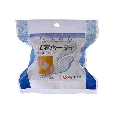 商品概要メーカー：白十字商品名：FC粘着ホータイ（5cm×4m）区分：日用雑貨内容量：1個商品概要：●メッシュ加工の不織布に粘着剤を塗布しているため、通気性が良く、皮膚呼吸や発汗を妨げません。●伸縮性が良くどこにもピッタリ。ソフトタッチの不...