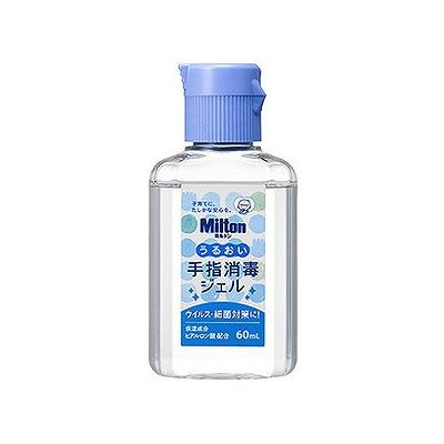 商品概要メーカー：キョーリン商品名：ミルトンうるおい手指消毒ジェルホルダー無し（60mL）区分：医薬部外品内容量：60mL商品概要：【指定医薬部外品】ウイルス・細菌対策に。うるおい成分ヒアルロン酸も配合。JANコード：4987060009258商品コード：121200834商品の特徴私たちの手は、知らず知らずのうちにウイルス・細菌と接触しています。だから、日常での清潔習慣はとても大切。毎日のお子さまのお世話は、キレイな手で。「Miltonうるおい手指消毒ジェル」は、家族の清潔習慣をサポートします。●身近なウイルス・細菌をきちんと洗浄・消毒有効成分「ベンザルコニウム塩化物」の消毒効果により、ウイルス・細菌対策に用いることができます。日常で手指に接触するウイルス・細菌から家族を守ります。●手肌へのやさしさを考えてヒアルロン酸※を配合手肌にうるおいを与える「ヒアルロン酸※」を配合。気になる乾燥や手荒れに配慮した、みずみずしい使い心地です。※添加物：湿潤剤●いつでもどこでも手軽に使える持ち歩きに便利なコンパクトタイプだから、気になったときにさっとお使いいただけます。効能・効果手指・皮膚の洗浄・消毒有効成分ベンザルコニウム塩化物（0．05w／v％）原材料／成分／素材／材質有効成分：ベンザルコニウム塩化物（0．05w／v％）／添加物：エタノール、グリセリン、リン酸、リン酸ナトリウム、ヒアルロン酸ナトリウム（2）、ヒドロキシエチルセルロース原産国・製造国日本使用方法／召し上がり方適量を手指にとり、塗布又は塗擦する。使用上の注意［してはいけないこと］＊守らないと現在の症状が悪化したり、副作用が起こりやすくなる。次の人は使用しないこと（1）患部が広範囲の方。（2）深い傷やひどいやけどの方。［相談すること］1．次の人は使用前に医師、薬剤師又は登録販売者に相談すること（1）医師の治療を受けている人。（2）本人又は家族がアレルギー体質の人。（3）薬によりアレルギー症状を起こしたことがある人。2．次の場合は、直ちに使用を中止し、この文書を持って医師、薬剤師又は登録販売者に相談すること使用後、次の症状があらわれた場合●関係部位／皮膚●症状／発疹・発赤、かゆみ［用法用量に関する注意］（1）用法用量を厳守すること。（2）小児に使用させる場合には、保護者の指導監督のもとに使用させること。（3）目に入らないように注意すること。万一、目に入った場合には、すぐに水又はぬるま湯で洗うこと。なお症状が重い場合には、眼科医の診療を受けること。（4）外用にのみ使用すること。［保管及び取扱い上の注意］（1）直射日光の当たらない湿気の少ない涼しいところに密栓して保管すること。（2）小児の手の届かない所に保管すること。（3）他の容器に入れ替えないこと。（誤用の原因になったり品質が変わる。）（4）火気に近づけないこと。発売元／製造元／輸入元キョーリン※予告なくパッケージリニューアルをされる場合がございますがご了承ください。※パッケージ変更に伴うご返品はお受け致しかねます。※メーカーの都合により予告なくパッケージ、仕様等が変更となる場合がございます。※当店はJANコードにて管理を行っている為、それに伴う返品、交換等はお受けしておりませんので事前にご了承の上お買い求めください。【送料について】北海道、沖縄、離島は送料を頂きます。