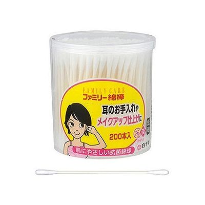 商品概要メーカー：白十字商品名：FCファミリー綿棒200本入区分：日用雑貨内容量：200本商品概要：円筒ケースに入った、紙軸タイプの綿棒です。お風呂上りや水泳の後の耳のお手入れや、細かい部分の清掃、塗布に便利にご使用いただけます。200本入り。JANコード：4987603109247商品コード：009428681商品の説明円筒ケースに入った、紙軸タイプの綿棒です。お風呂上りや水泳の後の耳のお手入れや、細かい部分の清掃、塗布に便利にご使用いただけます。200本入り。メーカー名白十字内容量200本商品区分日用雑貨※予告なくパッケージリニューアルをされる場合がございますがご了承ください。※パッケージ変更に伴うご返品はお受け致しかねます。※メーカーの都合により予告なくパッケージ、仕様等が変更となる場合がございます。※当店はJANコードにて管理を行っている為、それに伴う返品、交換等はお受けしておりませんので事前にご了承の上お買い求めください。【送料について】北海道、沖縄、離島は送料を頂きます。