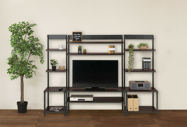 ルミナスノワール 壁面収納ラック 60W 幅60cm ポール径25mm Luminous Noir 壁面収納 スチールラック カラーラック AVラック(代引不可)【送料無料】 [2]