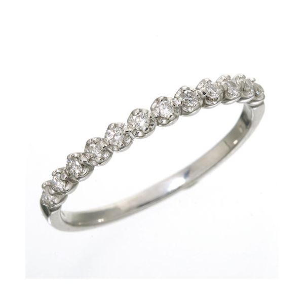 K18 ハーフエタニティリング ホワイトゴールド 17号 (代引不可)