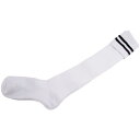 ZETT(ゼット) 【3本組】サッカーストッキング (2 本ライン ) ZFS2000 ホワイト×ブラック 19-21 (代引不可)