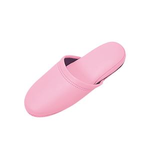 （まとめ）抗菌ビニールレザー調スリッパ ピンク 30足 (代引不可)