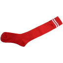 ZETT(ゼット) 【3本組】サッカーストッキング (2 本ライン ) ZFS2000 レッド×ホワイト 27-29 (代引不可)