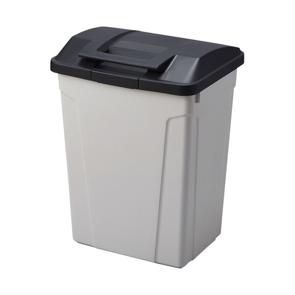 （まとめ） アスベル ハンドル付 分別ペール 70Lブラック 1台 【×3セット】(3)