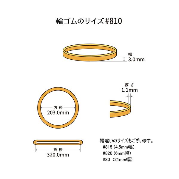 （まとめ） 共和 オーバンド#810 内径203mm 50g入 透明袋 GTA-N-057 1袋 【×5セット】