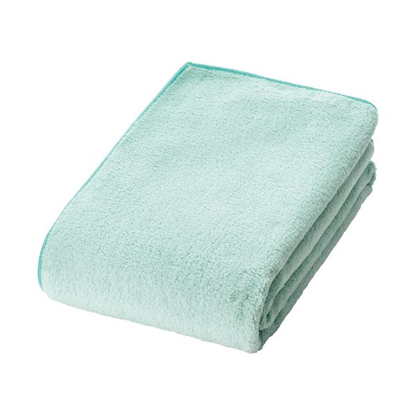 （まとめ） 林 マイクロファイバー バスタオル シェリーカラー グリーン BO490704 1枚 【×10セット】