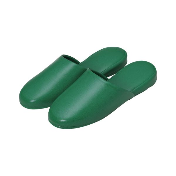 オーミケンシ 高周波レザースリッパ 10足組 5702-10 グリーン 10足 (代引不可)