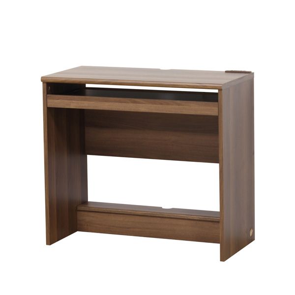 配線収納デスク フットレスト付 ウォールナット 組立式