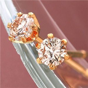 K18PG ピンク ダイヤモンドピアス 0.1ct (代引不可)