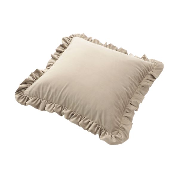 背当て クッション 約幅45cm ベージュ 洗える カバー付き 日本製 ポリエステル ウレタンフォーム リビ..