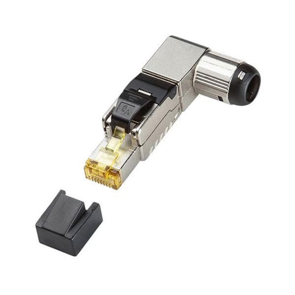 サンワサプライ 自作用RJ-45コネクタ L字型・カテゴリ6A・かしめ工具不要 シルバー ADT-6ARJFSL