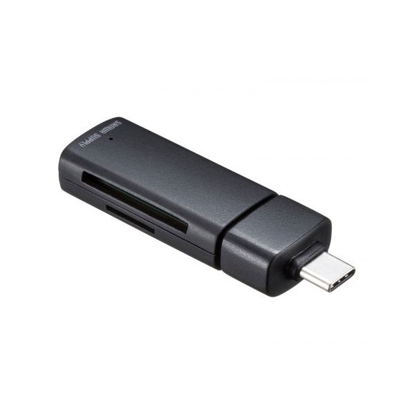 サンワサプライ USB 5Gbps Type-C カードリーダー ADR-5TCMSD1BK