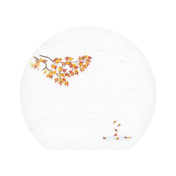 ヤマコー 用美 業務用 尺3半月雲竜和紙懐石まっと 枯淡 紅葉 (100枚入) yamaco65215