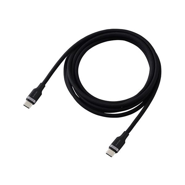 エレコム USB2.0ケーブル(USB Type-C - USB Type-C/100W対応/なめらか) 2m ブラック MPA-CC5PSSA20BKのサムネイル