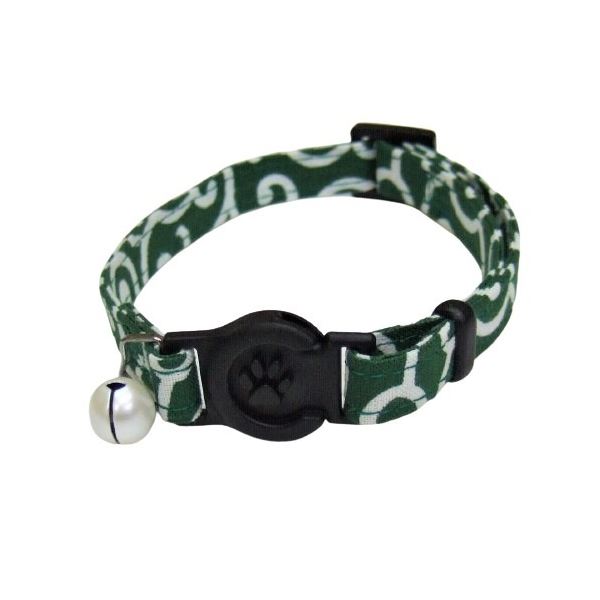 (まとめ)コットンカラクサキャット グリーン【×5セット】 (猫用品/首輪)