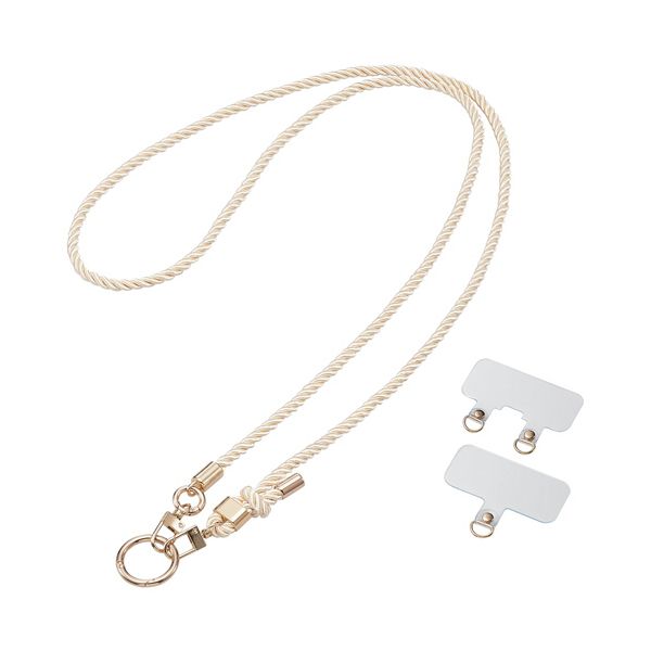 エレコム ショルダーストラップ／リング ベージュ P-STSDH2RGBE 1本(2)