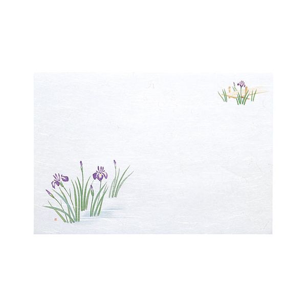 ヤマコー 用美 業務用 尺3雲竜和紙懐石まっと 枯淡 花しょうぶ (100枚入) yamaco65202