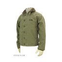 米軍 「N-1」 DECK ジャケット 《ストーンウォッシュ加工》 JJ105YNWS カーキ 40(XL)サイズ 【レプリカ】