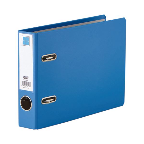 （まとめ） TANOSEEレバー式アーチファイル A5ヨコ 2穴 280枚収容 28mmとじ 背幅50mm 青 1冊 【×10セッ..